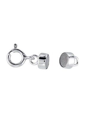 925 Sterling Silver Magnetic Necklace Clasp Converter with Spring Ring